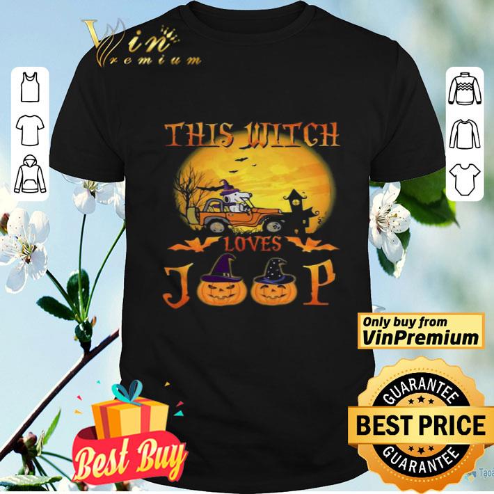 Snoopy this witch loves jeep Halloween shirt