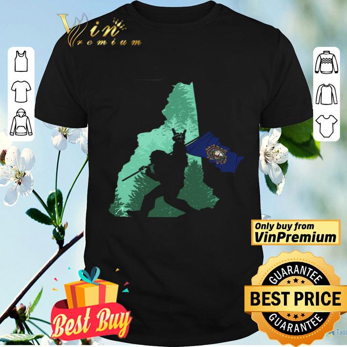 Bigfoot Rock And Roll New HampshireFlag In The Forest shirt
