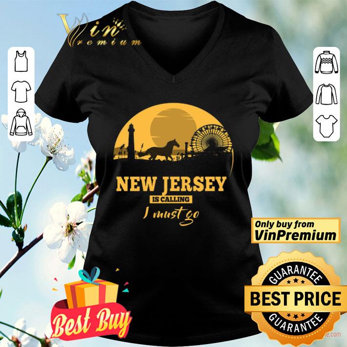 Horse Sunset New Jersey Is Calling I Must Go shirt