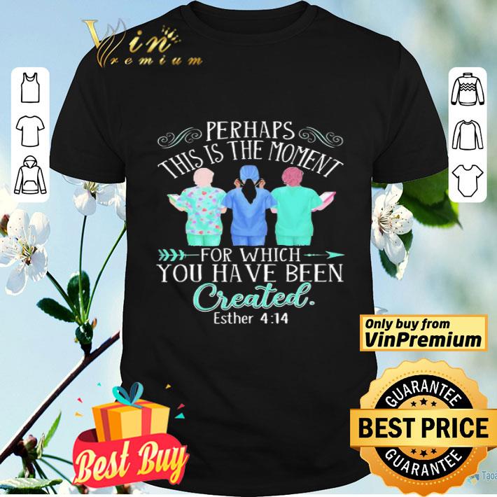 Nurse perhaps this is the moment for which you have been created esther 4 14 shirt