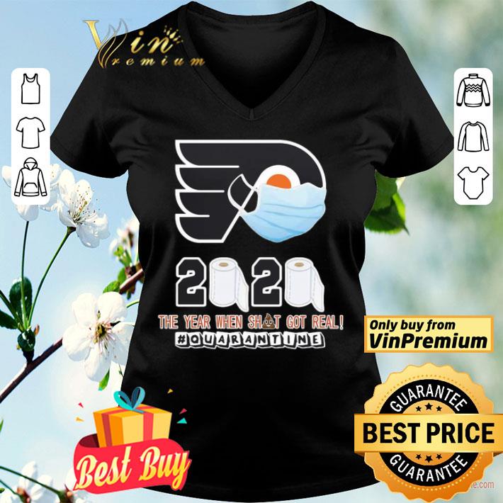 Philadelphia flyers mask 2020 the year when shit got real quarantine toilet paper shirt