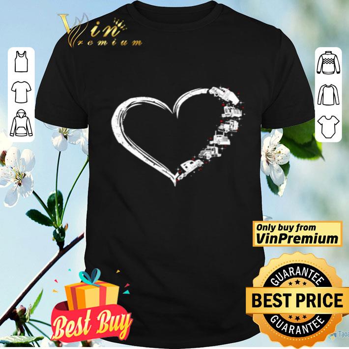 Heart Truck I Love Trucker shirt