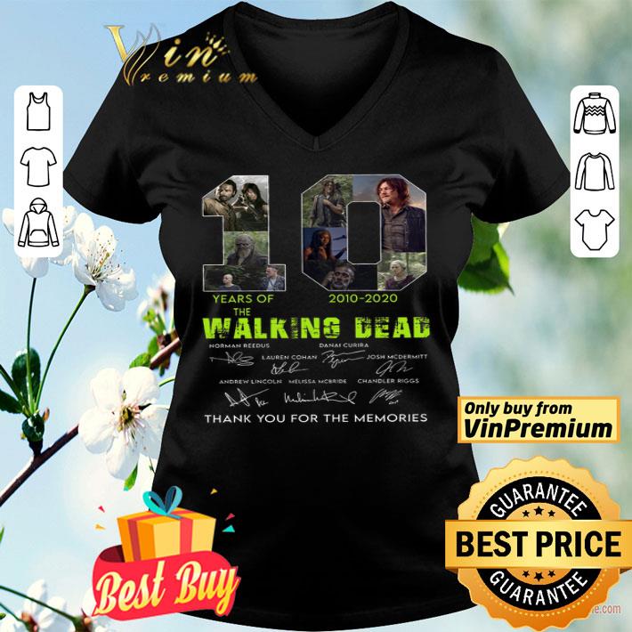 10 Years Of The Walking Dead 2010 2010 Signature Thank You For The Memories shirt