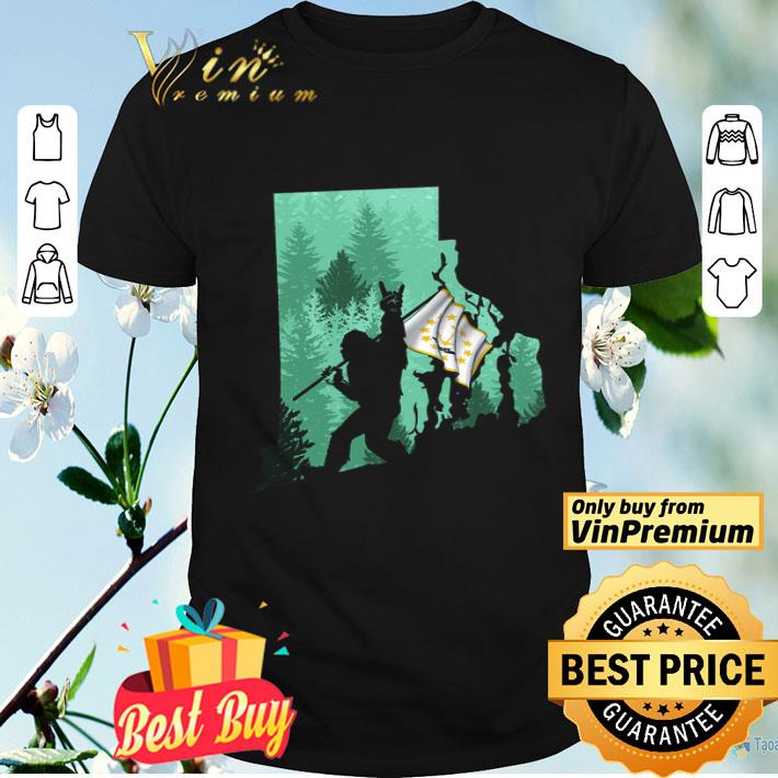 Bigfoot Rock And Roll Rhode Island Flag shirt