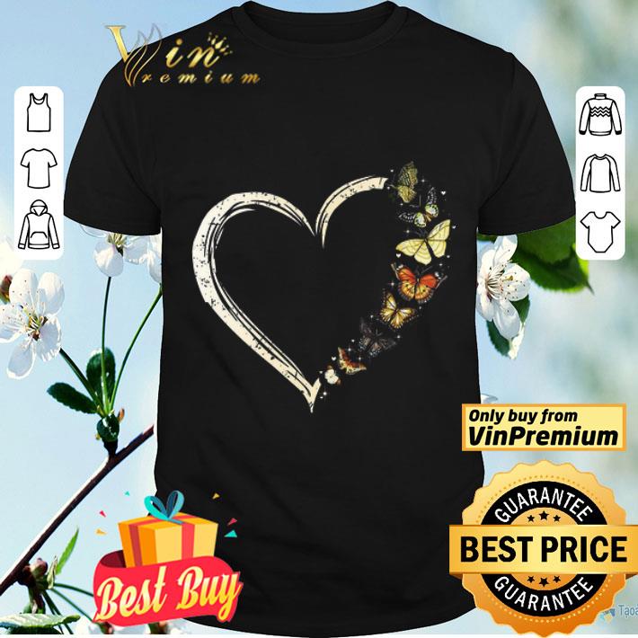 I Love Butterfly Heart shirt