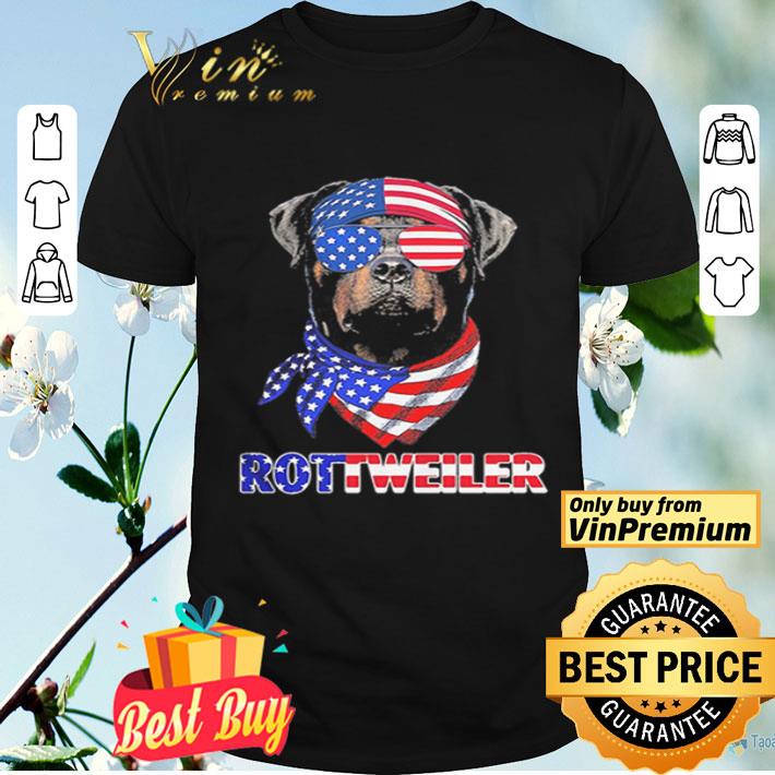 Independence Day rottweiler glasses america shirt