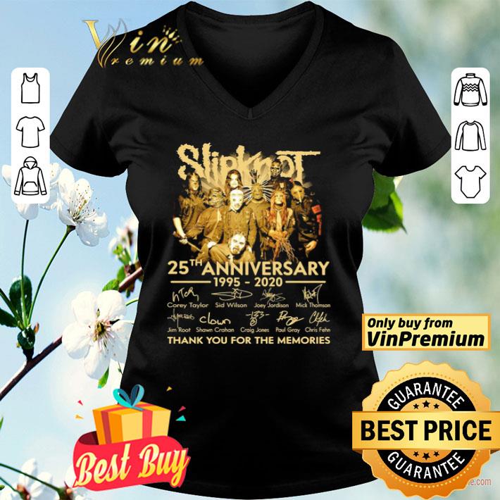 Slipknot 25th anniversary 1995 2020 thank you for the memories signatures shirt
