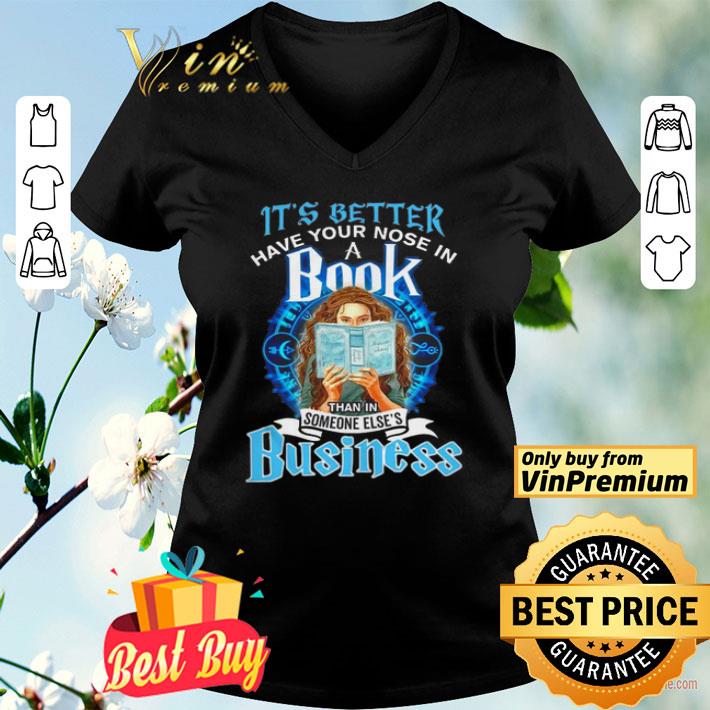 It’s better have your nose in a book than in someone else’s business shirt
