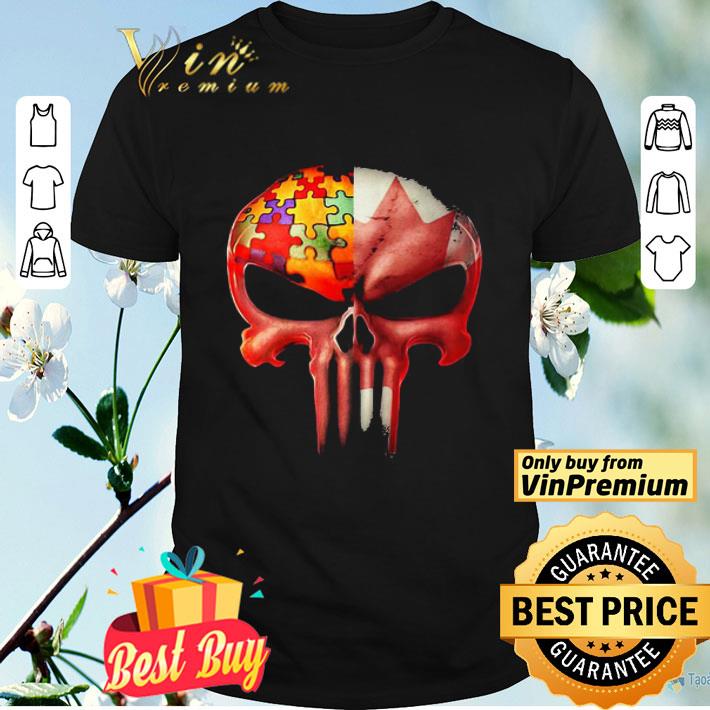 Autism Skull Canada Flag shirt