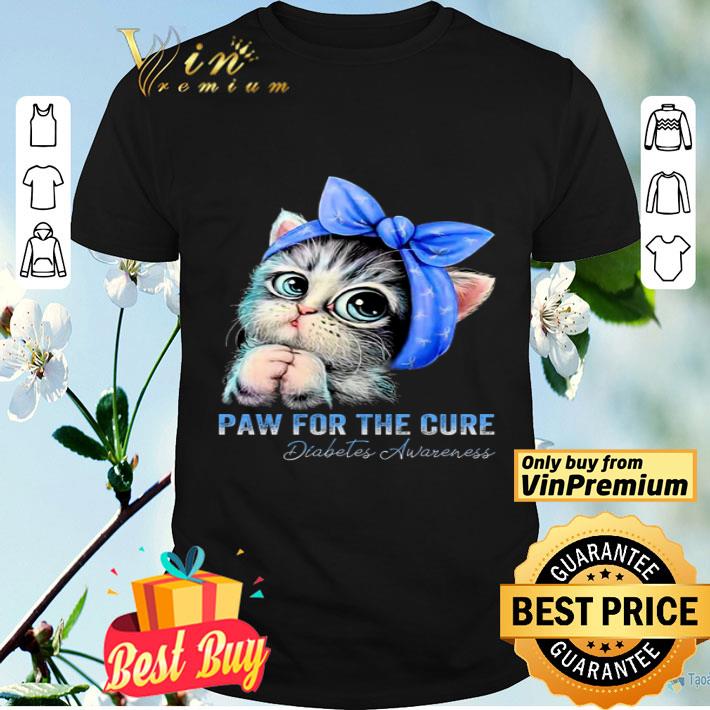 Cat Paw For The Cure Diabetes Awareness shirt