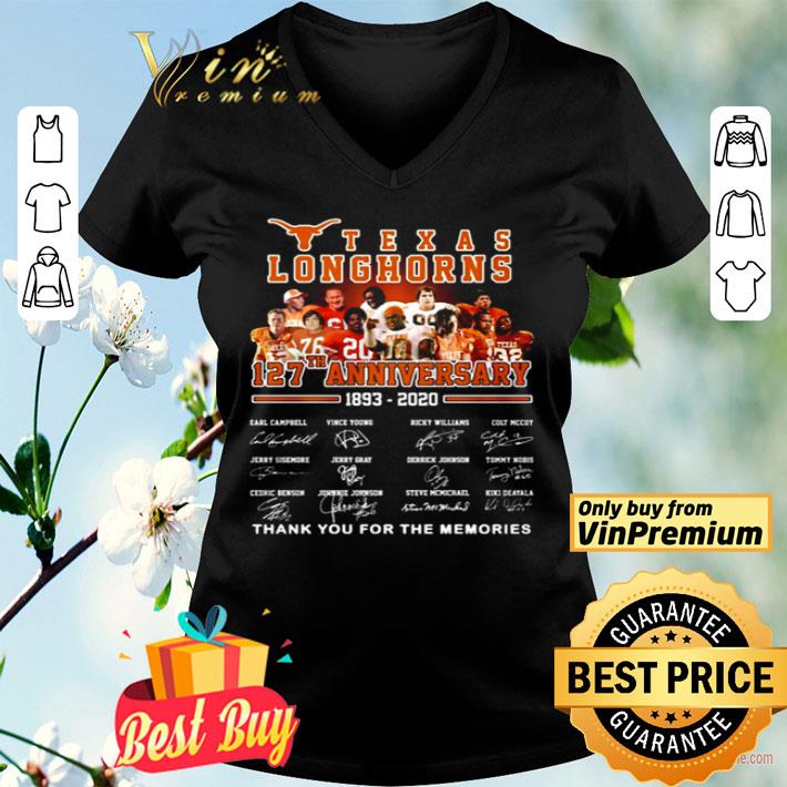 Texas Longhorns 127th anniversary 1893 2020 thank you for the memories shirt