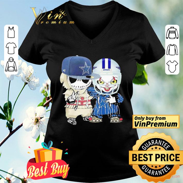 Jack skellington and joker player dallas cowboys football shirt