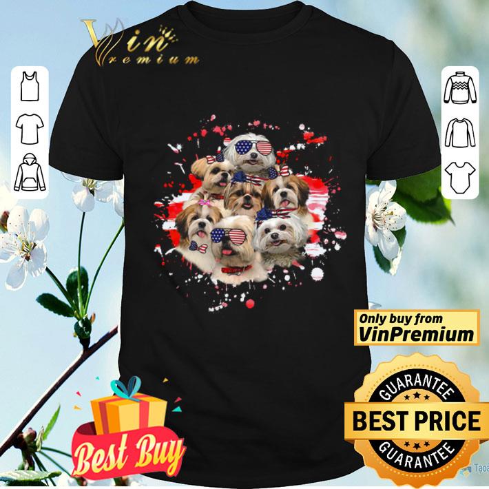 Shih Tzu Happy 4th Of July American Flag shirt