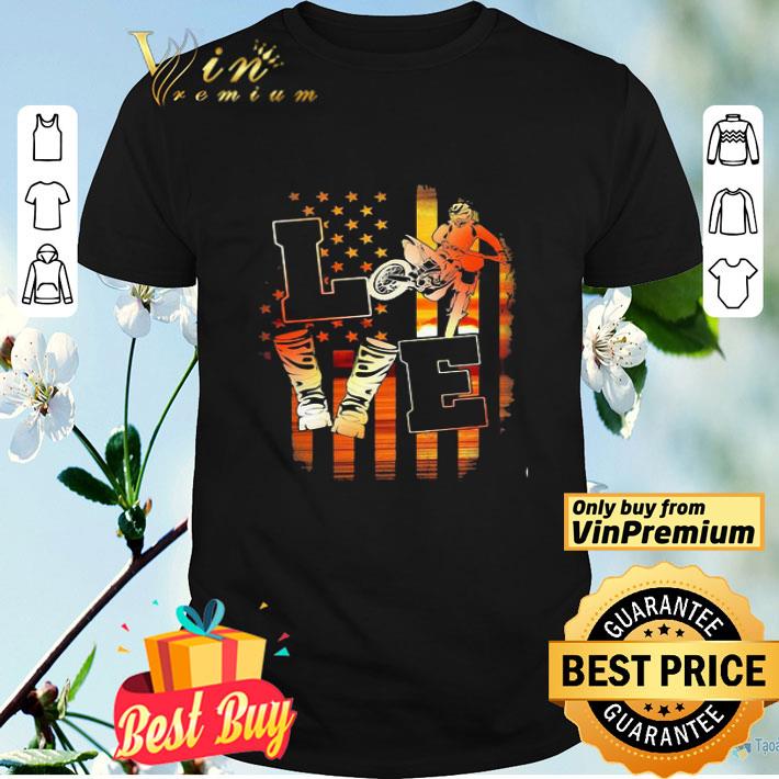 Love motocross america 4th of july independence day shirt