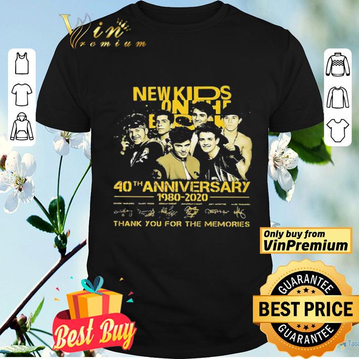 New Kids On The Block 40th Anniversary 1980 2020 Thank You For The Memories Signatures shirt
