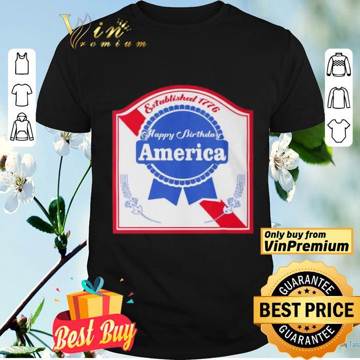 Established 1776 happy birthday america flag shirt