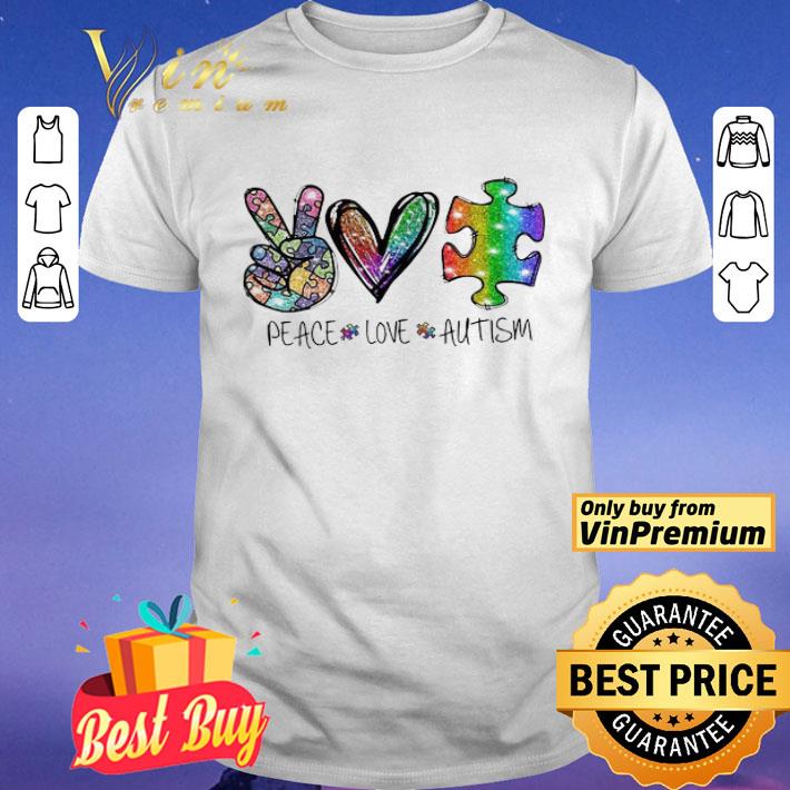 Peace love Autism diamonds shirt