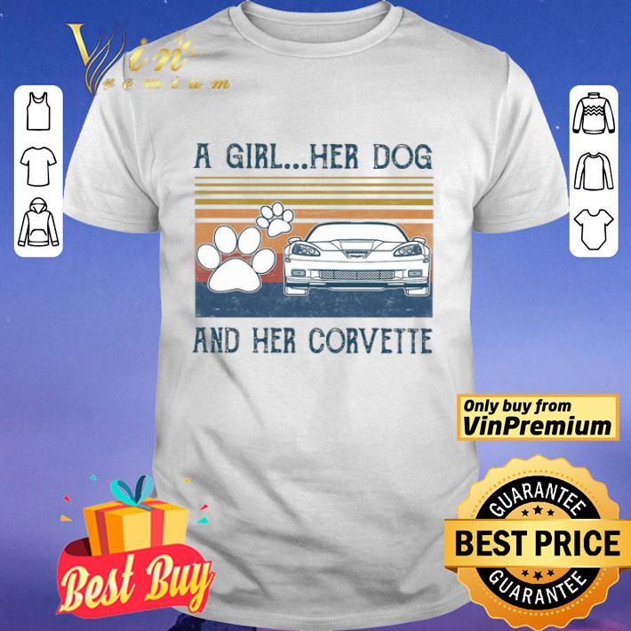 A Girl Her Dog And Her Corvette Vintage shirt