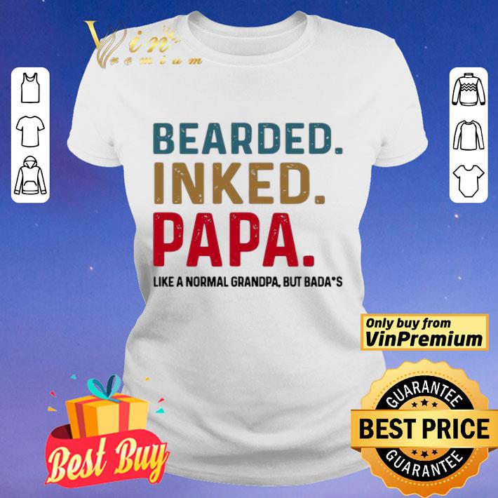 Bearded inked Papa like a normal grandpa but bada’s shirt