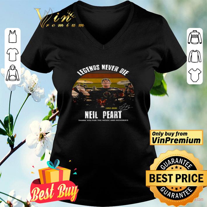 Legends Never Die Neil Peart 1952 2020 Signature Thank You For The Music shirt