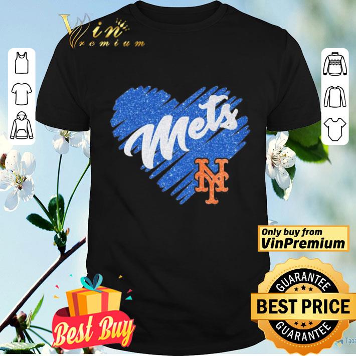 Love new york mets baseball team heart diamond shirt