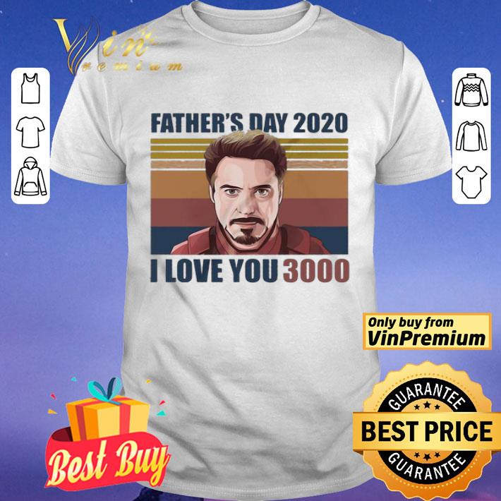 Robert downey jr iron man father’s day 2020 i love you 3000 vintage retro shirt