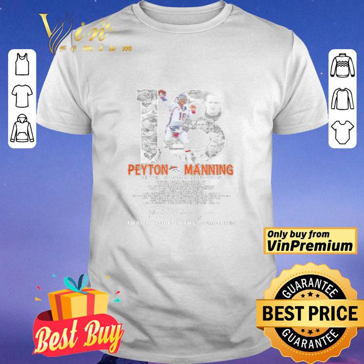 18 Peyton Manning Denver Broncos 2012-2015 Signature shirt