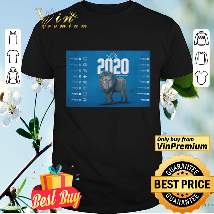 Detroit lions football 2020 season schedule shirt