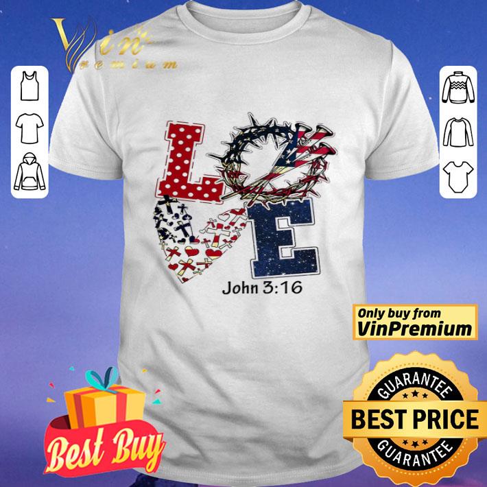 Love God American Flag Happy 4th Of July shirt