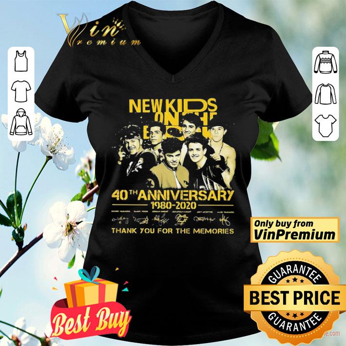 New Kids On The Block 40th Anniversary 1980 2020 Thank You For The Memories Signatures shirt