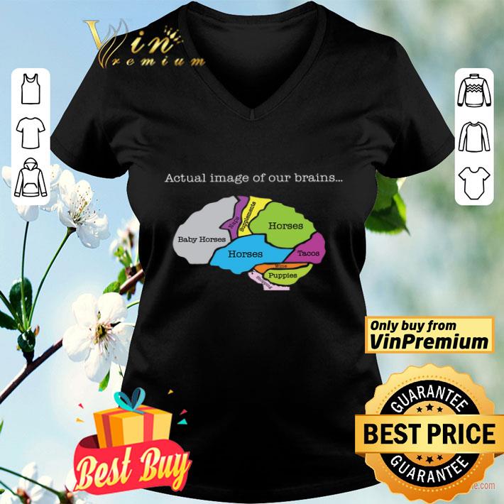 Actual Image Of Our Brains Baby Horses Naps Supplements Horses Tacos Wine shirt