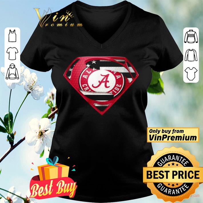 Superman alabama crimson tide american flag shirt