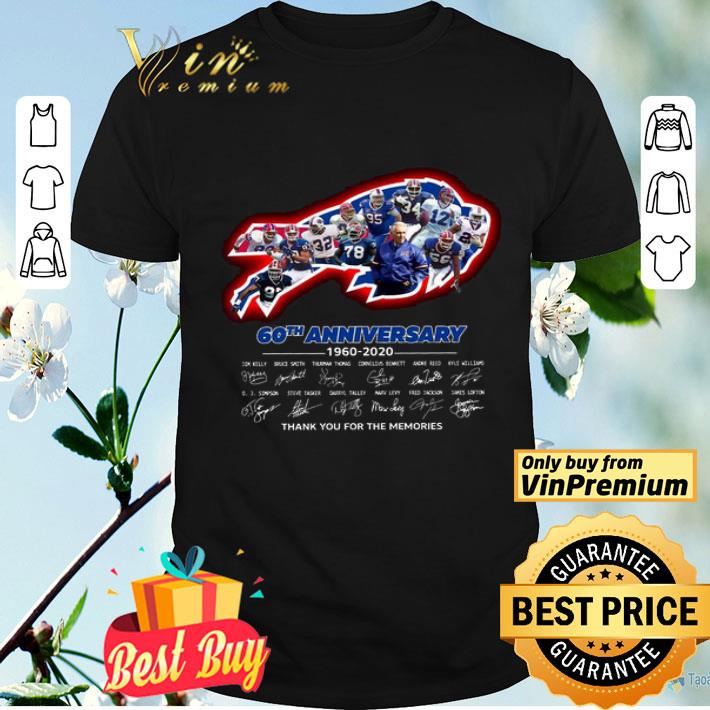 Buffalo Bills Nfl 60th Anniversary 1960 2020 Signatures Thank You shirt