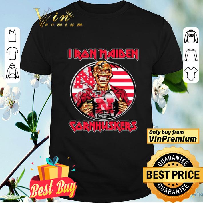Skull Iron Maiden Nebraska Cornhuskers American Flag Independence Day shirt
