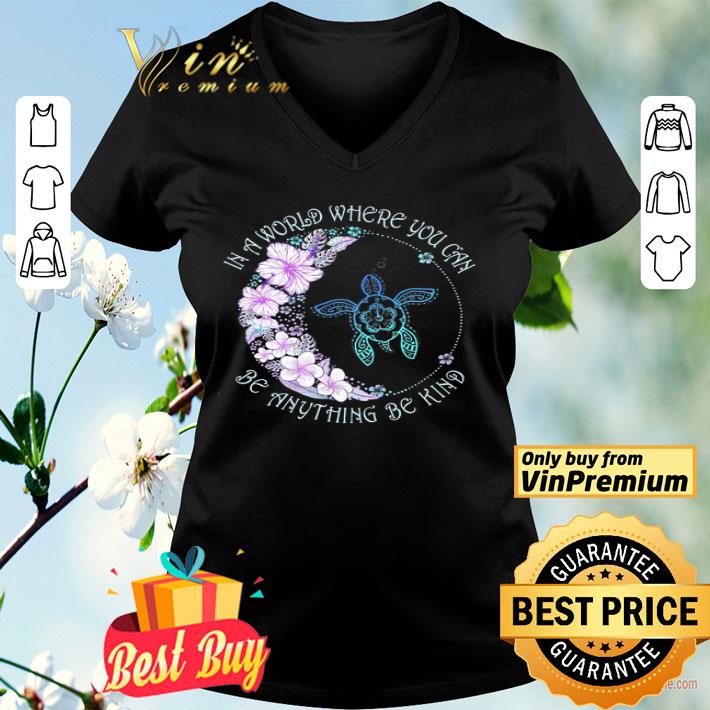 Turtle In A World Where You Can Be Anything Be Kind shirt