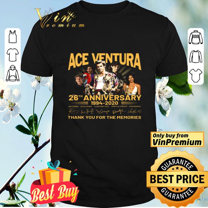 Ace Ventura 26th Anniversary 1994 2020 Signature Thank You For The Memories shirt