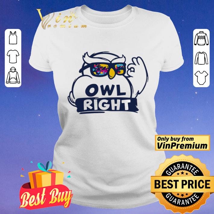 Owl right colors water shirt