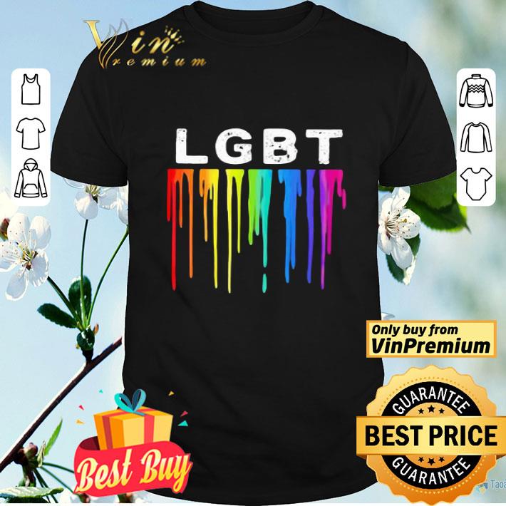 LGBT flowing paint watercolor shirt