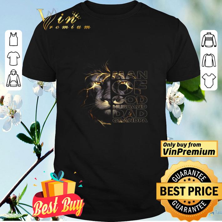 Lion Man Of God Husband Dad Grandpa Fathers Day shirt