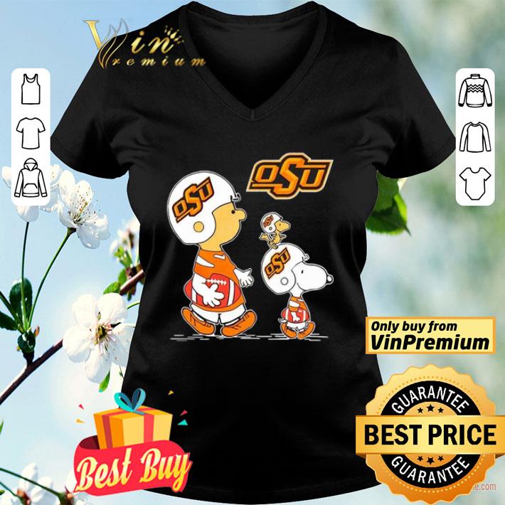 Charlie Brown Snoopy and Woodstock OSU shirt
