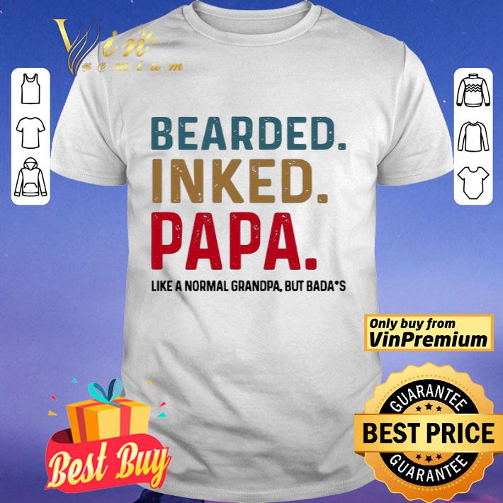 Bearded inked Papa like a normal grandpa but bada’s shirt