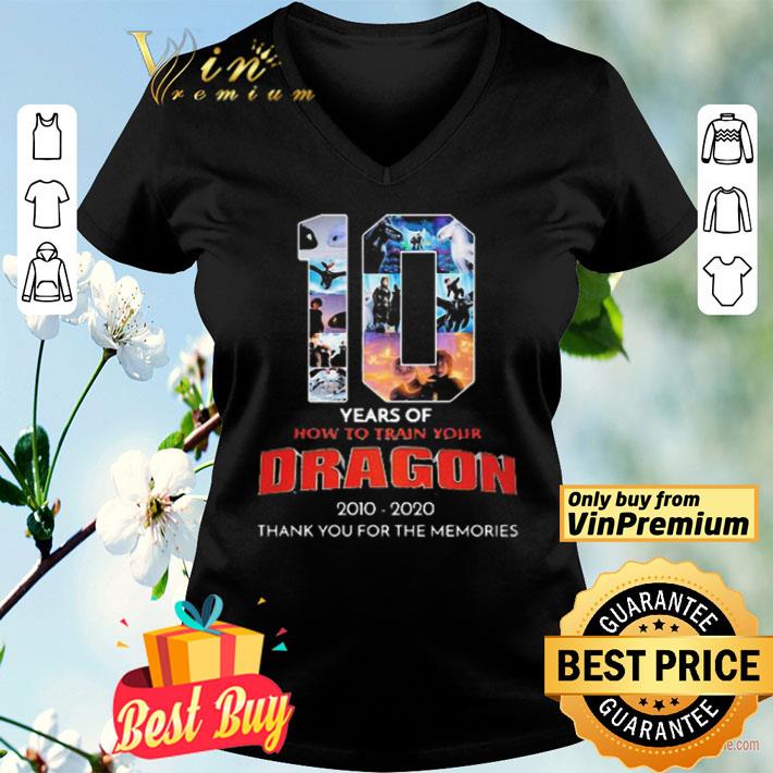 10 Years Of How To Train Your Dragon 2010-2020 Thank You For The Memories shirt