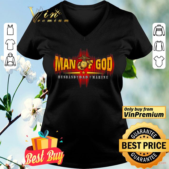 Man Of God Husband Dad Marine Happy Father's Day shirt