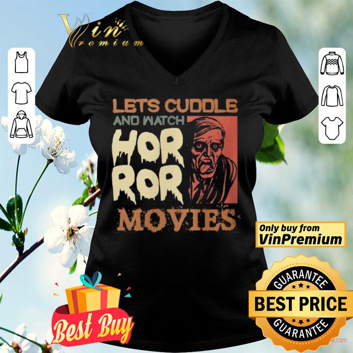 Let's Cuddle and Watch Horror Movies Dating Relationship Tee Slim Fit shirt