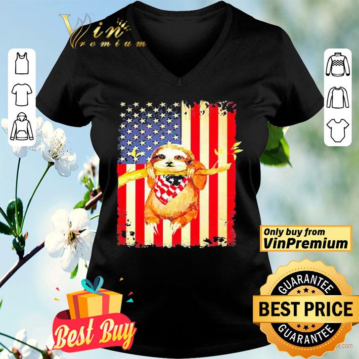 Sloth American Flag Independence Day shirt