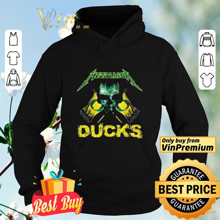 Skull metallica oregon ducks flag shirt Skull metallica oregon ducks flag shirt
