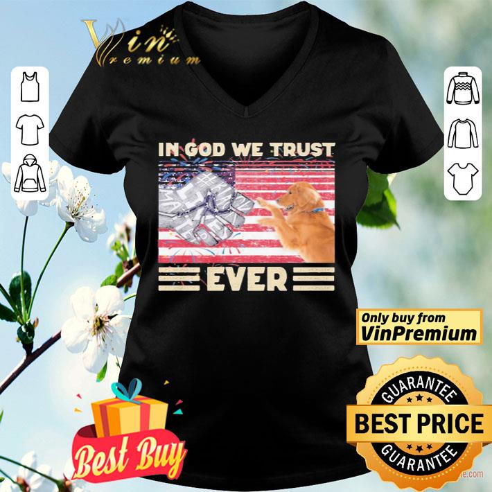 Golden Retriever in god we trust ever #Black lives Matter vintage shirt