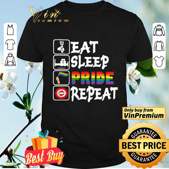 LGBT eat sleep pride repeat shirt