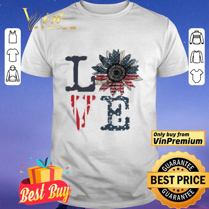 Sunflower Love American Flag shirt
