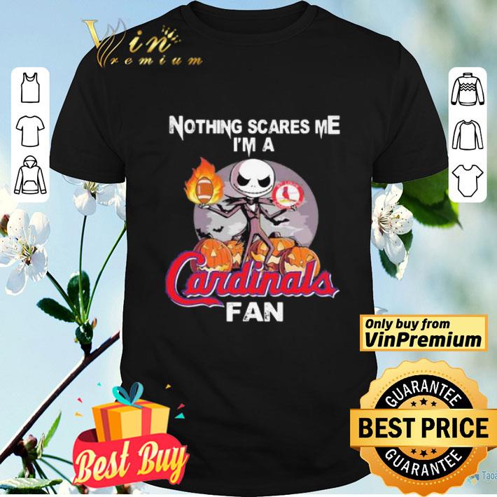 Halloween jack skellington nothing’s scares me i’m a st. Louis cardinals fan shirt